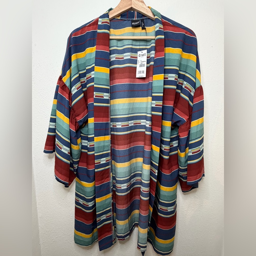 Cruel Denim Ladies Serape Print Kimono NWT Size Medium